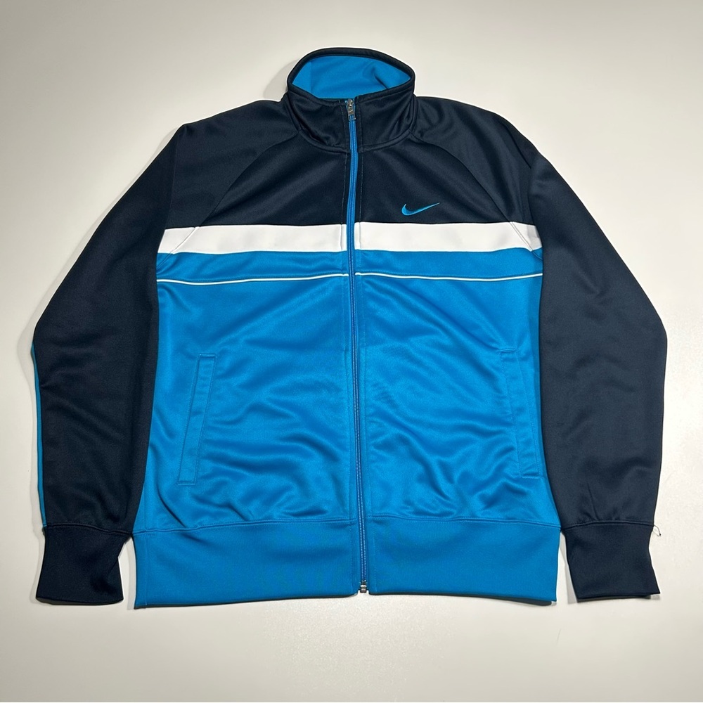 Vintage Nike Better World Dri-FIT Full Zip Athletic Track Jacket Size M Blue